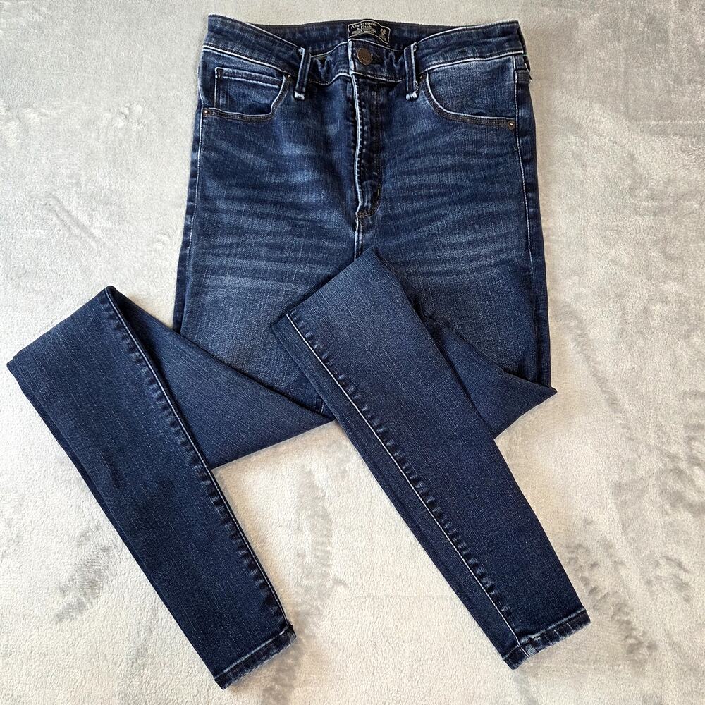 Abercrombie & Fitch Simone High Rise Super Skinny 26 sz 2 long Dark wash